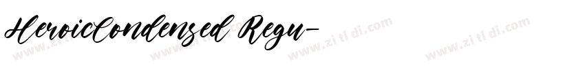 HeroicCondensed Regu字体转换